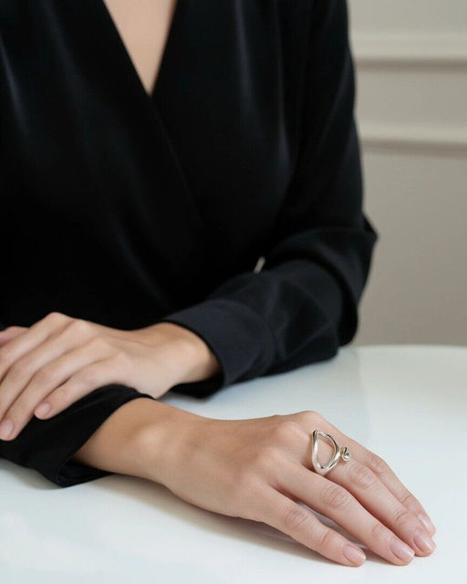 Кольцо с белым серебрением - Vel vett фото 3