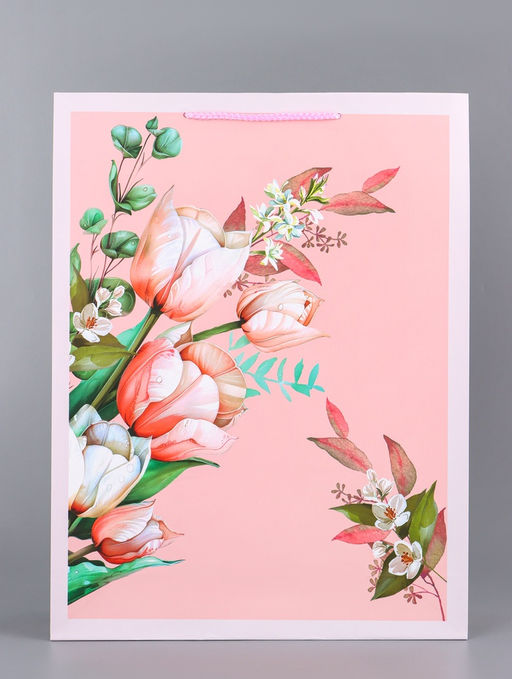 Цена за 2 шт. Пакет подарочный ламинированный вертикальный Магия цветущих снов, 33?42.5?10 см