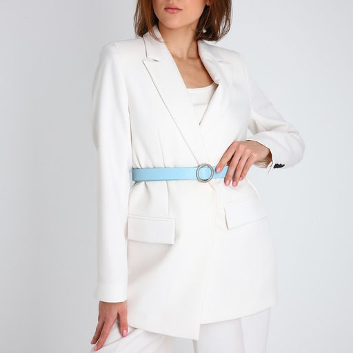 Ремень женский, ширина 3 см, пряжка металл, винт, цвет голубой - Simaland фото 2