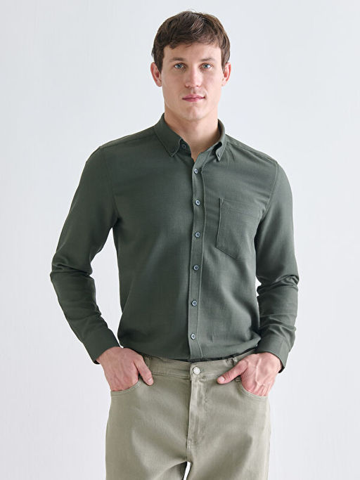 Regular Fit Uzun Kollu Arm?rl? Erkek G?mlek