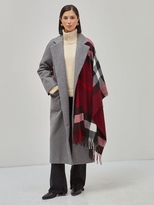 В составе шерсть и кашемир! теплый двусторонний палантин - Tantino фото 5