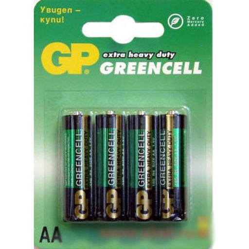 Набор батареек 4 шт GP GREENCELL солевые R6 AA (GP15G2CR4 ) 02769