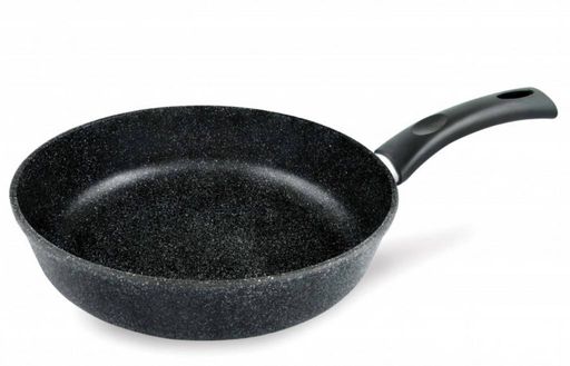 Сковорода "Каменная" Чёрный гранит несъемная ручка, 24 см