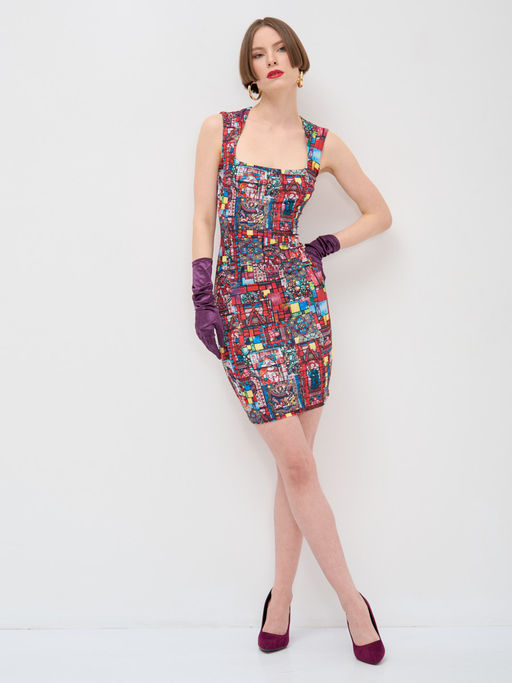 Платье с вырезом каре OD-634-1