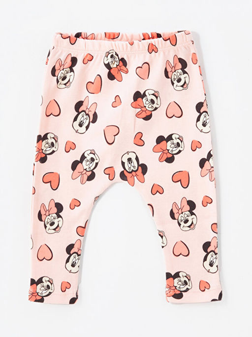 Bisiklet Yaka Uzun Kollu Minnie Mouse Bask?l? K?z Bebek ??t??tl? Body ve Pantolon 2li Tak?m - Waikiki фото 3