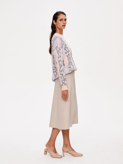 Джемпер с жаккардом леопард 421.070407/Персиковый - Seven senses фото 4