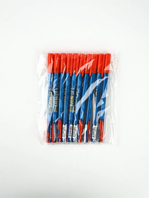 Цена за 10 шт. Ручка пластик пиши-стирай с колпачком С 23 февраля, синяя паста, гелевая, 0.5 мм - Artfox фото 5