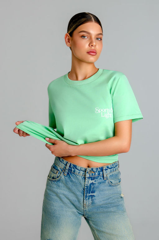 Арт. 3174 Футболка женская 44-52 (5 шт) Цвет:салатовый - Калинка фото 13