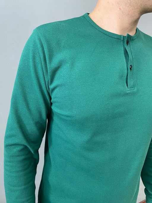 100% ХЛОПОК ПИКЕ Лонгслив мужской - Knitka wear фото 11