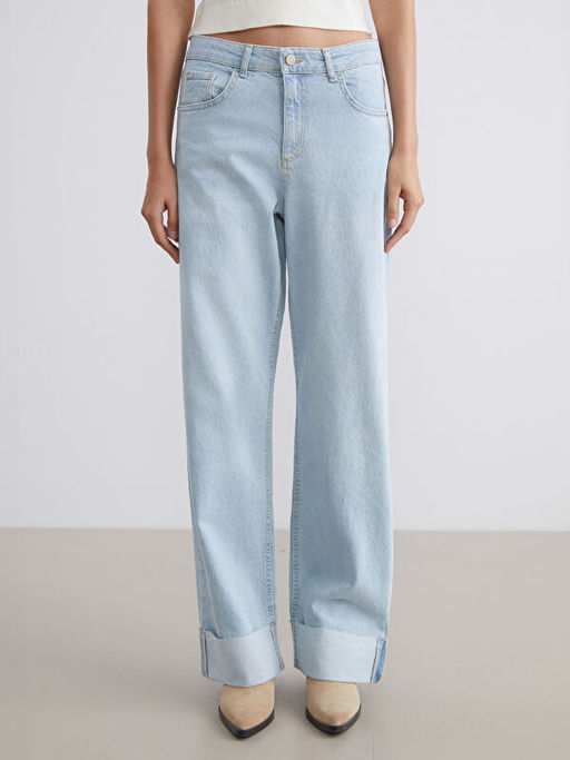 Straight Fit Kad?n Jean Pantolon