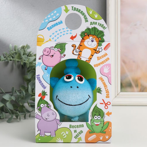 Растущий подарок травка «Единорог», фигурка для выращивания, голубой