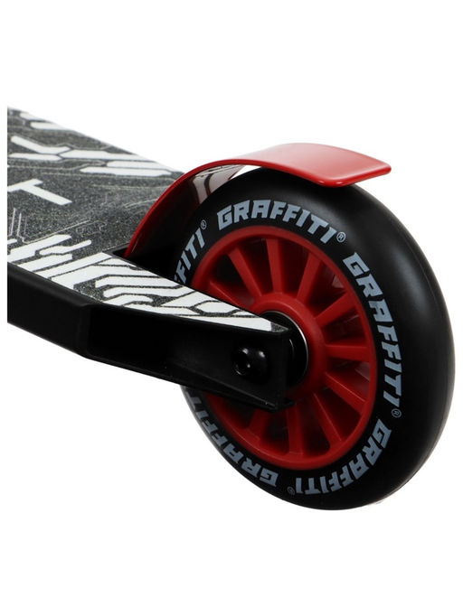 Самокат трюковой GRAFFITI Clever 24, колёса PU 100 мм, резьбовая компрессия, ABEC 9 Chrom, красный
