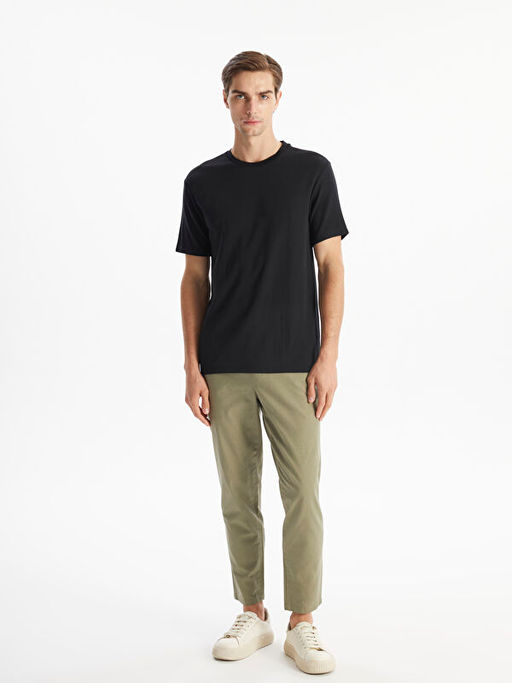 Bisiklet Yaka K?sa Kollu Erkek Dokulu Ti??rt