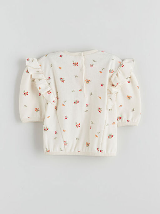 Bisiklet Yaka K?z Bebek Sweatshirt