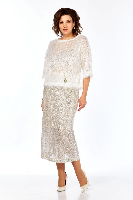 Костюм Olga Style Л413 молочный