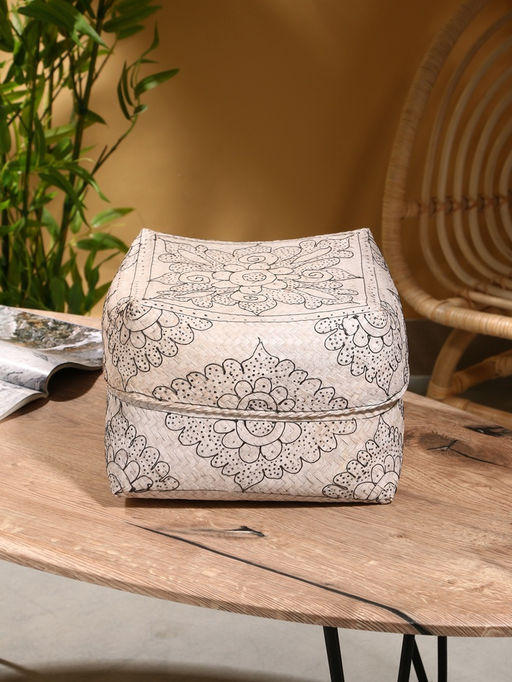 Корзинка плетёная «Бонтанг», 30×30×18.5 см, бамбук, светлая