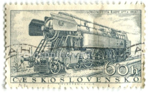 Марка Локомотив RADY 477 1955 год Чехословакия