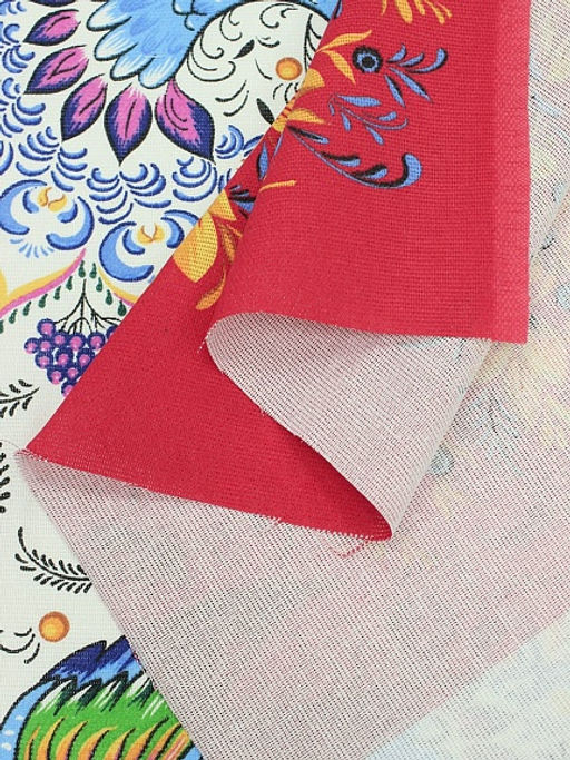 Рогожка Народные мотивы, ш.1.5м, хлопок-100%, 180гр/м.кв, раппорт 63см - Купава фото 5