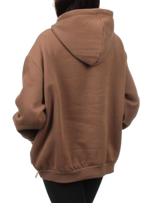 2616 BROWN Толстовка женская (85% хлопок, 10% полиэстер, 5% спандекс) - Fashion фото 6