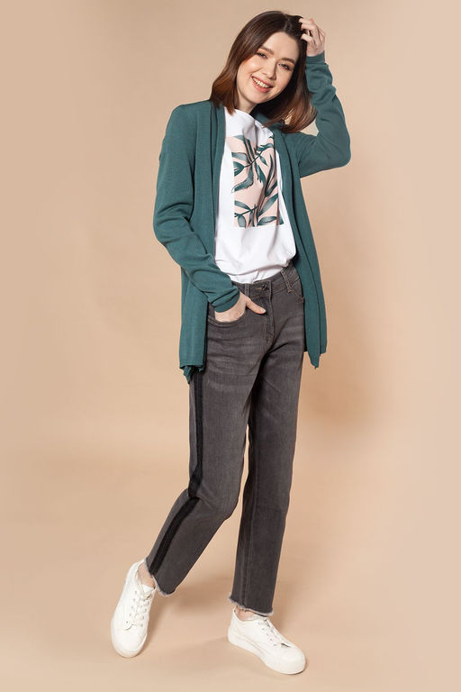 Кардиган тонкой вязки из хлопка с вискозой