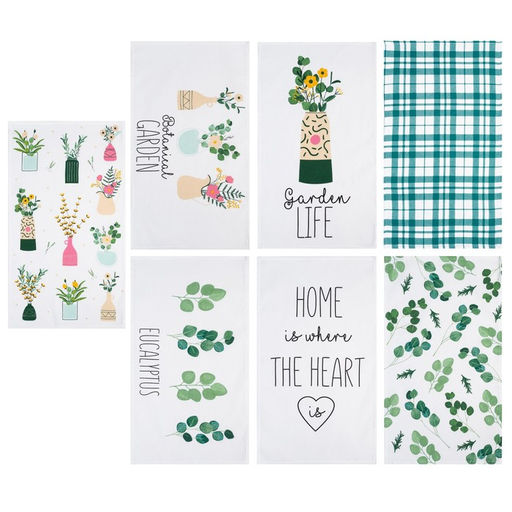 Набор кухонных полотенец Доляна Garden life 35х60см-7шт, 100% хлопок  фото 2