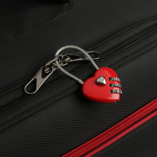 Замок навесной кодовый, Сердце, красный