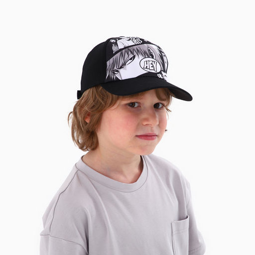 Кепка детская для мальчика Hey,аниме, р-р 52-54, 5-7 лет