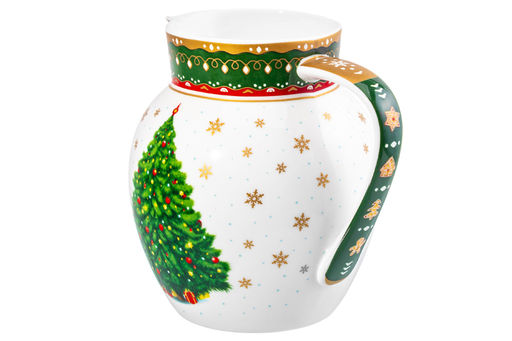 Кувшин 1,2 л 16*13*15,5 см Новогодняя елка зеленый узор, NEW BONE CHINA - Elan gallery фото 7