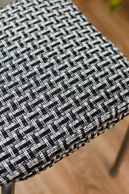 Сидушка на табурет Плетенка черная 32х32