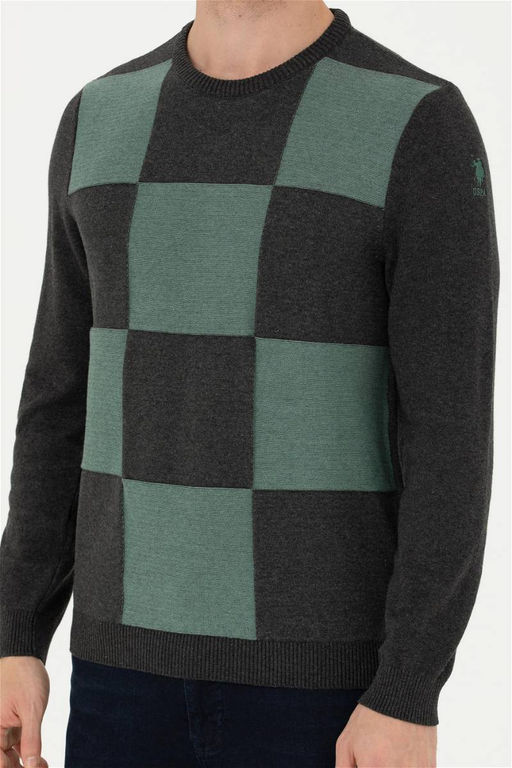 Мужской свитер антрацитового меланжа - U.s. polo assn фото 13