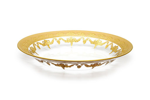 Тарелка суповая, 21,5х3 см, 4 шт, стекло, золотистая, Versailles - Anna lafarg фото 3