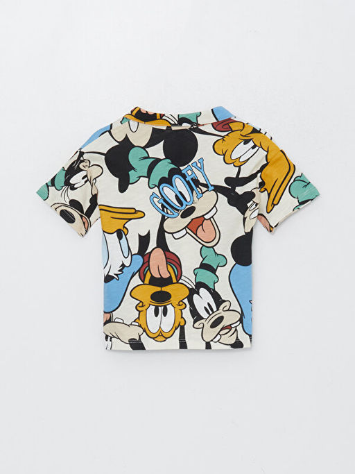 Polo Yaka K?sa Kollu Mickey Mouse Bask?l? Erkek Bebek Ti??rt - Waikiki фото 2