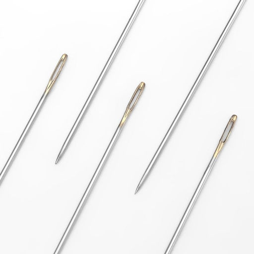 Цена за 22 шт. Иглы швейные, с золотым ушком, в пластиковой коробочке, 30 шт.