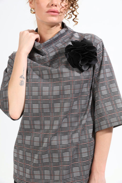 Костюм NIKVA н807-3 чёрный+серая клетка  фото 2