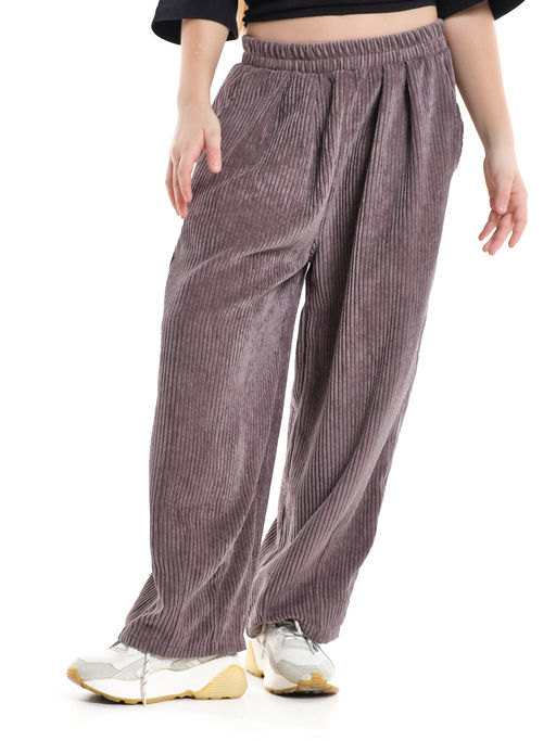 Брюки вельветовые для девочки 22-7614 бежевый - Mini maxi фото 23