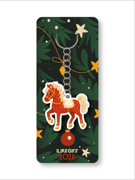 Брелок ECO из дерева iLikeGift "Лошадка"