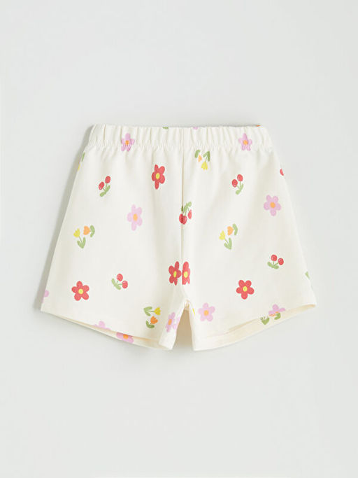 Beli Lastikli Bask?l? K?z ?ocuk ?ort