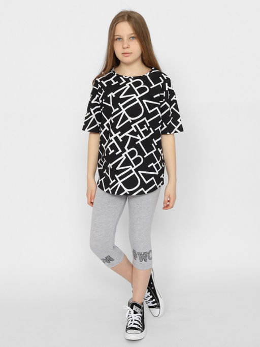 CRB wear/CSJG 70391-11-378 Бриджи для девочки,светло-серый меланж/Ex.Cherubino  фото 2