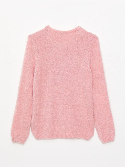 Bisiklet Yaka Uzun Kollu Nak??l? Triko K?z ?ocuk Kazak - Waikiki фото 2