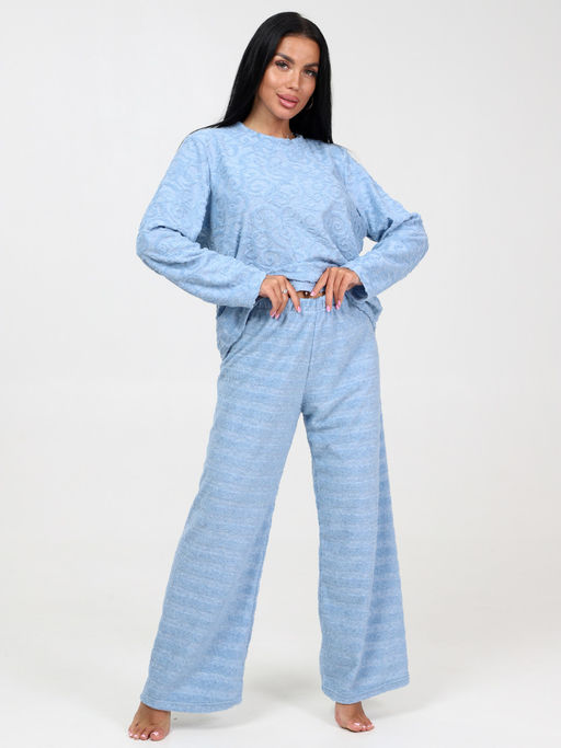 450 ЖЕНСКАЯ ПИЖАМА (брюки) (Голубой) - А-дина фото 2