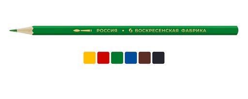 ВКФ Царевны TSR-WCP-5006 Набор акварельных карандашей Аленка заточенный 8 х 6 цв - Vista-artista фото 3