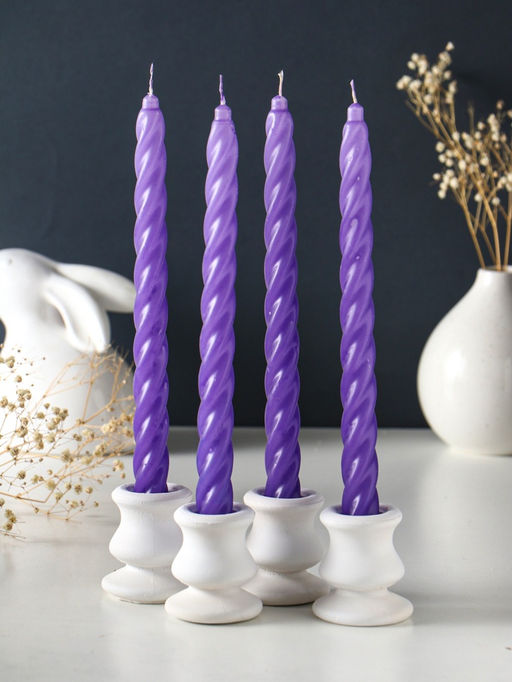 Цена за 2 шт. Набор: свечи ароматизированные витые 1.9×24 см, 4 шт., 40 г, 8 ч, эклипс