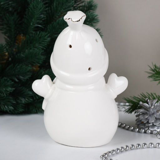 Фигурка Снеговик с подсветкой 19 см новогодний / YZ21630 /уп 24/LED - Галеонтрейд фото 4