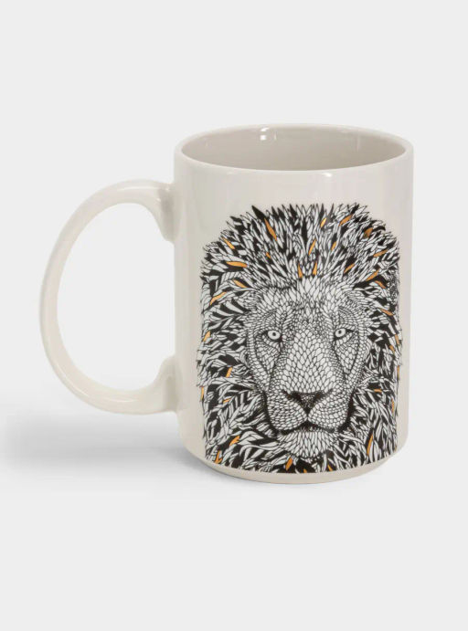 Кружка, 500 мл, фарфор N, белая, Лев, Wild - Anna lafarg фото 6