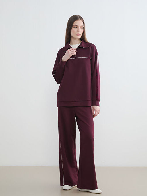 Dik Yaka Oversize Kad?n Sweatshirt