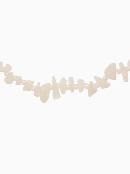 Ожерелье из камня, 45 см, белое