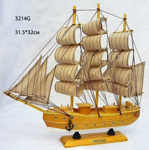 Макет парусного корабля 33х32 см / 3214G /уп 18/ - Галеонтрейд фото 2