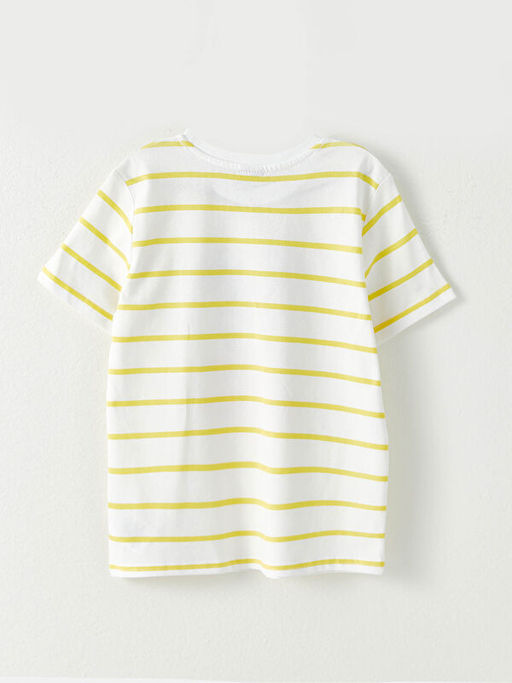 Bisiklet Yaka Bask?l? K?sa Kollu Pamuklu Erkek ?ocuk Ti??rt - Waikiki фото 2