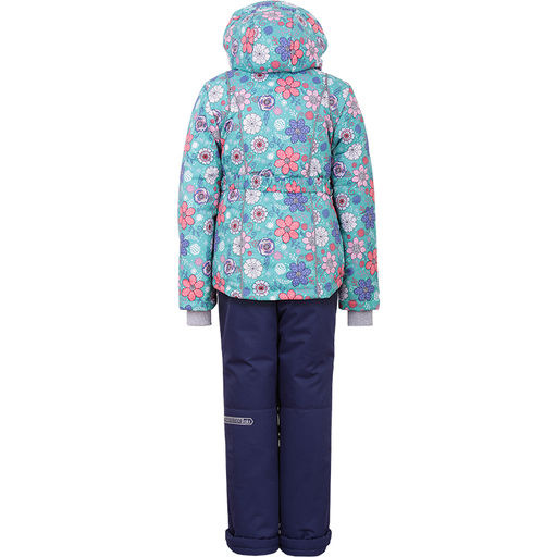 RODOS Утеплённый костюм для девочки зима М-191 (Цветы) Зелёный
