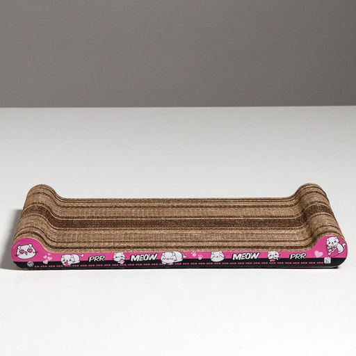 Когтеточка из картона PRR MEOW, 45 22 4.5 см - Пушистое счастье фото 5